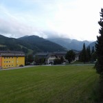 pohled z našeho ubytka v Rakousku